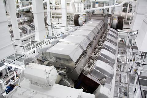 Wärtsilä powerhouse: one of the six 46F-series main generator engines in ‘Harmony of the Seas’